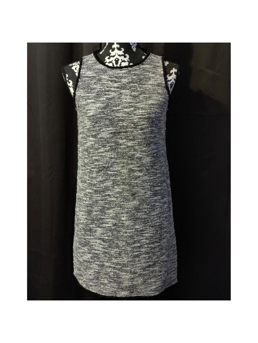 Loft Outlet Petite Sleeveless Swing Tank Dress Zipped Gray Size XSP
